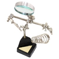 Holder "Third hand" with loupe Zhongdi, stand for soldering iron 3X, Ø65мм