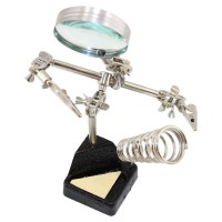 Держатель "Третья рука" Zhongdi MG16130, 5Х, Ø65мм, подставка паяльника