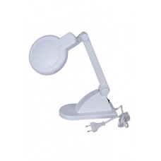 Лупа-лампа Zhongdi ZD-121 з LED підсвічуванням, настільна, кругла, 3X, 8X, 3W, Ø90мм, біла