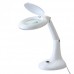 Так выглядит Лупа-лампа Zhongdi ZD-137 LED настольная, круглая, 3Х, 12Х, Ø102мм, белая  по низкой цене.