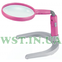 Лупа MG83021-L настільна Zhongdi складна, з LED підсвічуванням, 2.5 Х, 4X, Ø107мм