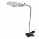 Zhongdi flexible table magnifier with a clip-on, LED backlight, Ø90мм 2.5 X, 5X Ø22мм