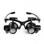 Magnifier glasses binocular Zhongdi c LED illuminated, 10X, 15X, 20X, 25X binocular