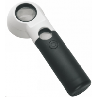 Лупа ручная NO.CH30-6L c LED подсветкой, 10Х диам-30мм +30Х диам-21мм