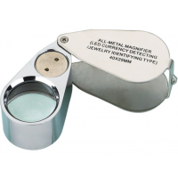 Лупа ювелирная NO.9890, подсветка+ UV, 40Х диам-25мм (3LR1130)