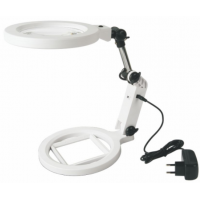 Magnifier MG3B-108C desktop folding, illuminated, 2X 108mm+ 5X 22mm, DC-5V 1A