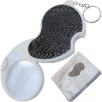 Лупа ювелирная NO.6901B1, подсветка, 5Х диам-50мм+ 20Х диам-12мм (2LR1620)