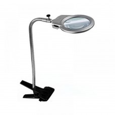 It looks like Magnifier Zhongdi MG15120-A flexible with a pin, the LED lights, 2.5 X Ø90мм, 5X Ø22мм at a low price.