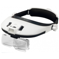 Лупа бинокулярная MG81001NС с Led подсветкой, 1Х 1,5Х 2X 2,5Х 3,5Х, 3.7V аккум.