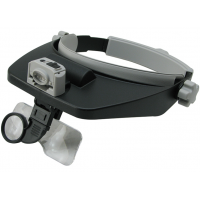 Binocular magnifier MG81001RD with LED illumination, 1X 1.5X 2X 2.5X 3.5X 8X, (3AAA)