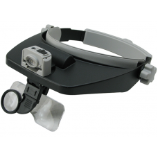 Binocular magnifier MG81001RD with LED illumination, 1X 1.5X 2X 2.5X 3.5X 8X, (3AAA)