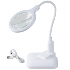 It looks like Magnifier lamp ZD-127B desktop for 18650, clip + stand 5V, 2W diameter 100mm, glass at a low price.