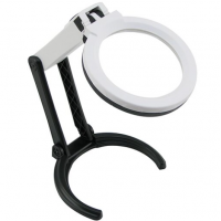 Лупа MG3B-1B складная, подсветка, 2.5Х 90мм+ 8Х 25мм, DC-5V 1A