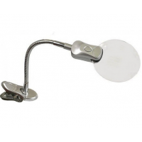 Лупа MG4B-4А з прищіпкою, підсвічування, 2,5Х 107мм + 6Х 24мм, (3LR1130)