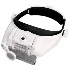 Magnifier MG81000G binocular head-mounted, 5 interchangeable lenses 2X, 2.5X, 3X, 3.5X, with LED backlight