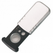 NO.930-90X Retractable Magnifier, Illuminated + UV, 30X 25mm + 60X 11mm + 90X 8mm (3LR1130)