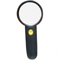 Hand magnifier MG6B-5A with illumination, 3X, diam-75mm, (3ААА)