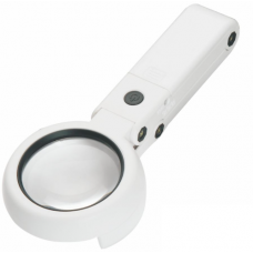 Folding hand magnifier NO.FS55RC, illuminated, 7X dia-55mm, (3ААА+ USB)