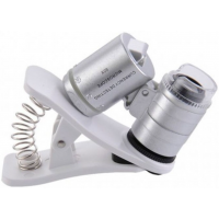 Міні мікроскоп NO.9882W з прищіпкою, увел.- 60Х, підсвічування +UV (3LR1130)