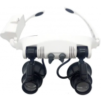 Очки бинокулярная лупа NO.9892GJ-3A с Led подсветкой 10x, 15x, 20x, 25x