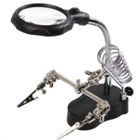 Тримач "третя рука" MG16126-A, підсвічування, 3.5Х 65мм+12Х 17мм+ підст.паяльника (3ААА)