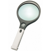 Manual magnifier MG80120-B, +UV illumination, 4X dia-120mm +10X dia-30mm