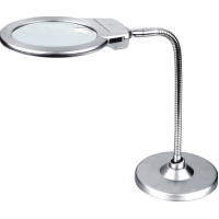 Лупа MG4B-6 настільна, підсвічування, 2,25 х 107мм + 5х 22мм, (3AAA)