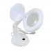 Лучшая цена Лупа-лампа Zhongdi ZD-137 LED настольная, круглая, 3Х, 12Х, Ø102мм, белая  фото 1 .