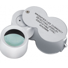 Jewelry Magnifier NO.9888, Illuminated+UV, 40X dia-25mm (3LR1130)