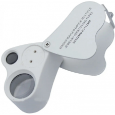 Jewelry magnifier NO.9889, illuminated, 30x dia-22mm + 60x dia-12mm (3LR1130)