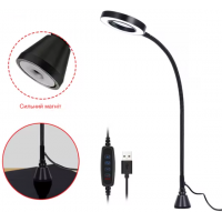 Instrument lamp-magnifier PT-SS1M-BK9, 3X with a metal sleeve, 3 lighting options