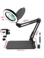 Lamp with magnifying glass PN-FG5X-3B, backlight color adjustment 5X/10X magnification