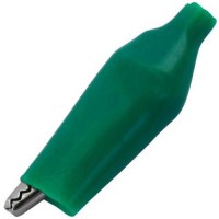 Зажим тестерный малый зелёный L44мм 